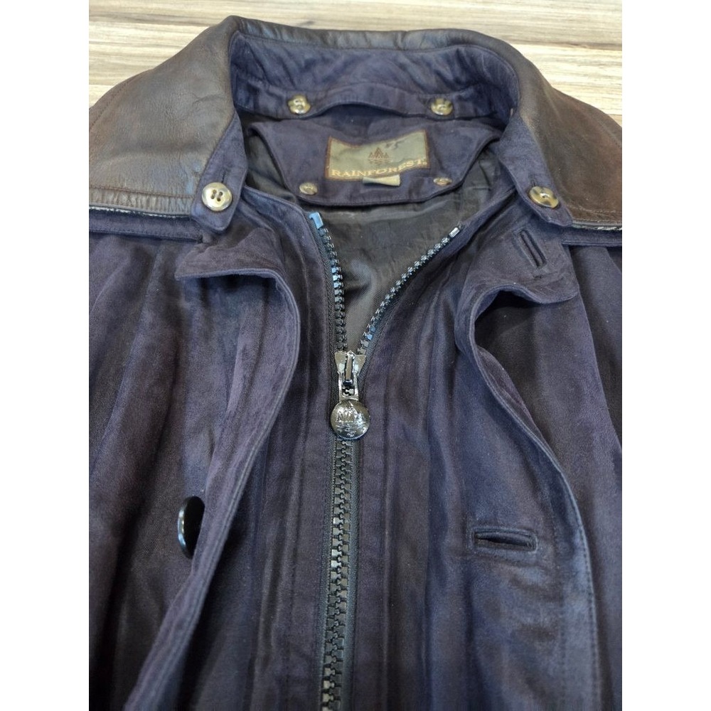 Vintage Rainforest Mens XL Down Lined Chore Jacket Barn Coat Heritage Navy - Picture 5 of 12